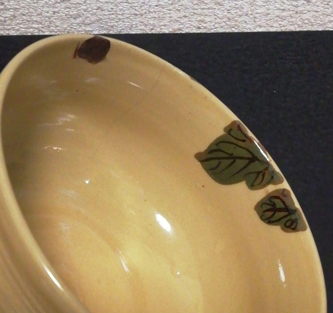 八代　土屋雲善作　布志名焼　大根図　茶碗　共箱　茶道具