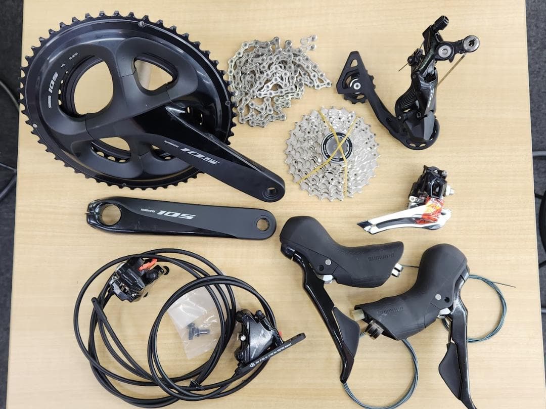 試乗用外し品　シマノ 105 ディスクコンポーネントセット 11速