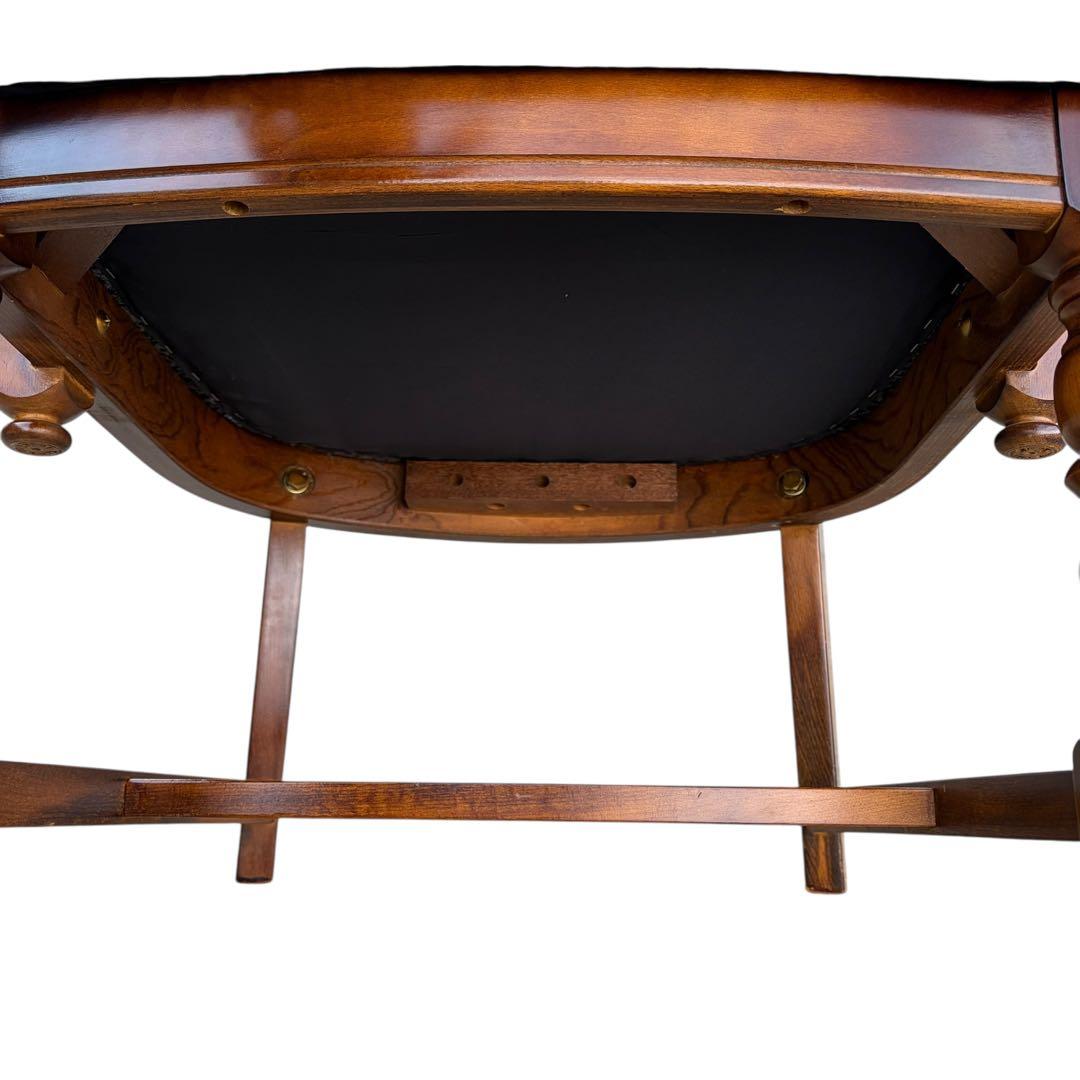 【希少】オールドカリモク コロニアル 合皮 ラタン アームチェア ③