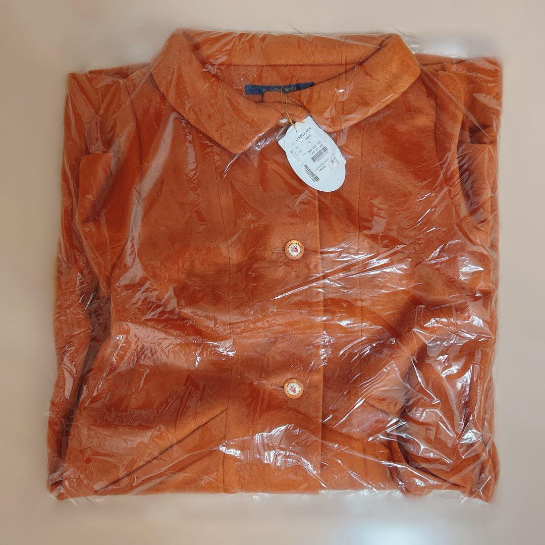 an another angelus ローズプリント釦レトロカラーコート