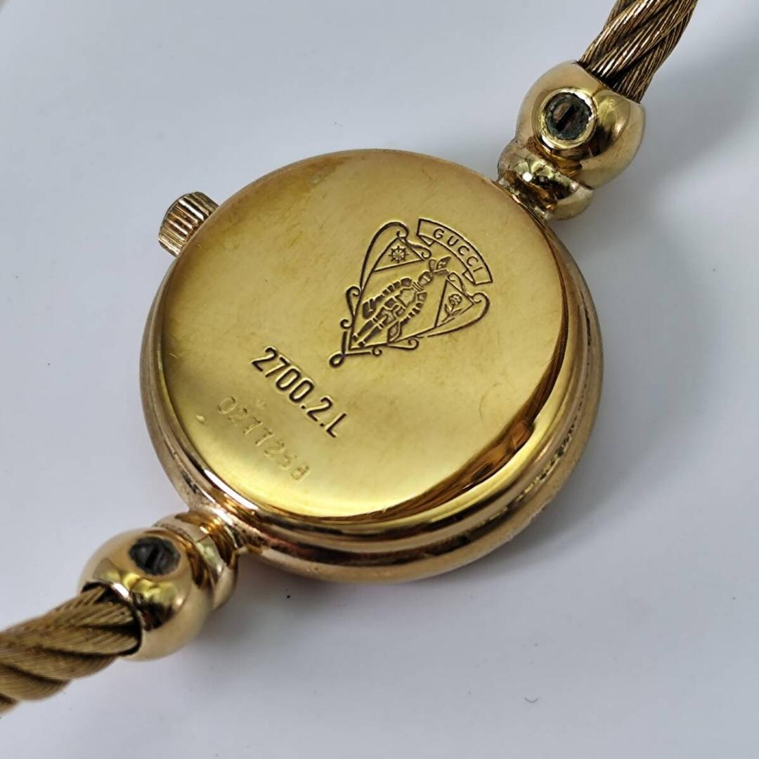 稼働品 GUCCI グッチ 腕時計 バングル 2700.2.L クォーツ 箱付き