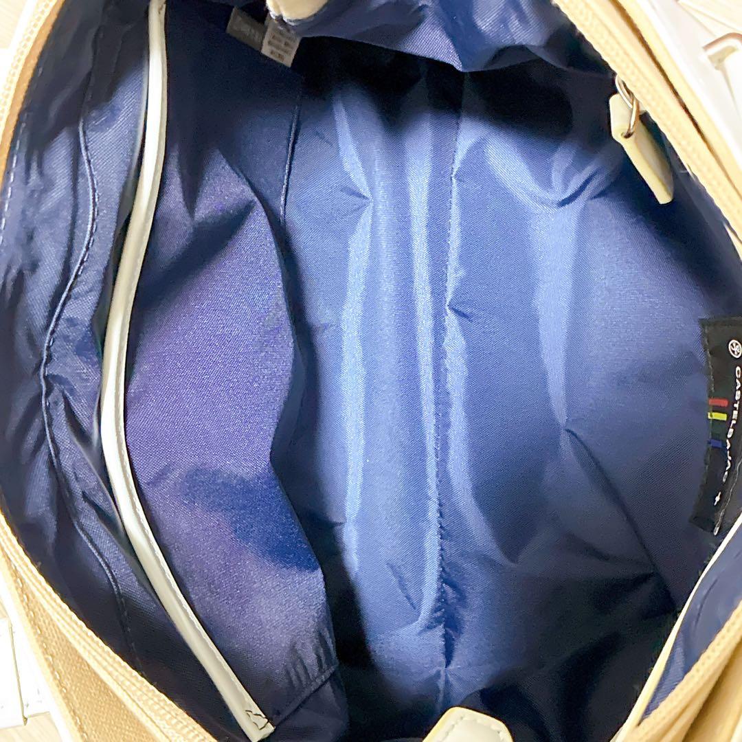 極美品 カステルバジャック トリエⅡ ドライビングトート 075502 ホワイト