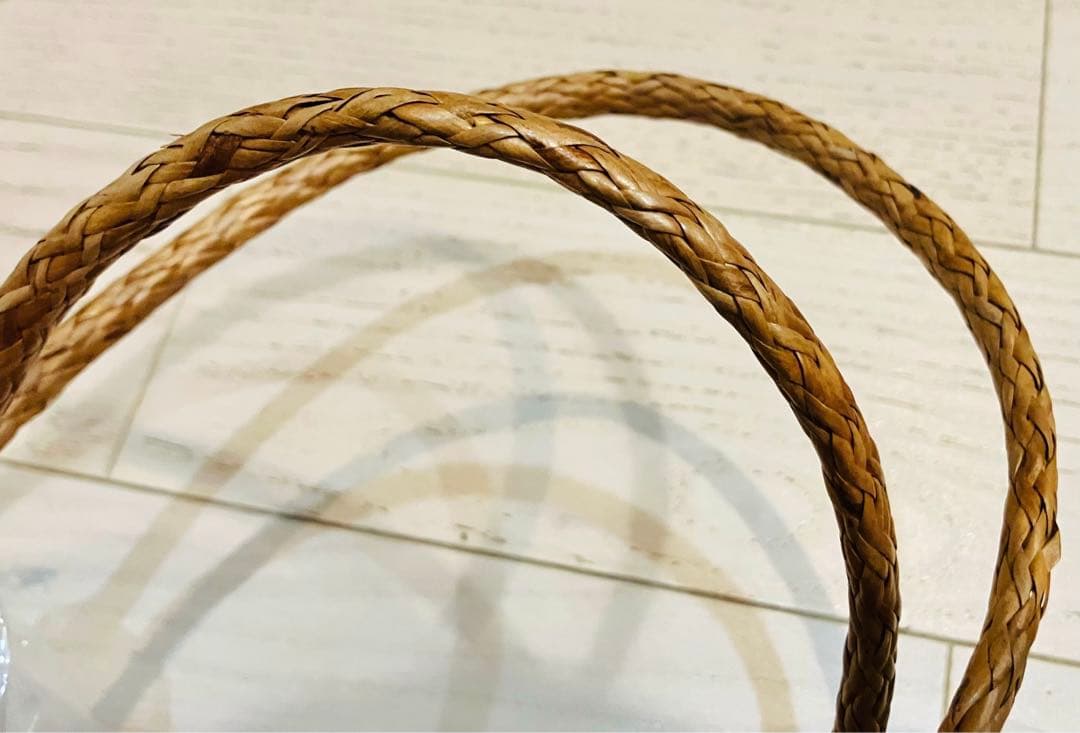 美品☆バリ島トゥガナン村製品 アタ カゴ ショルダーバッグ 手編み籠