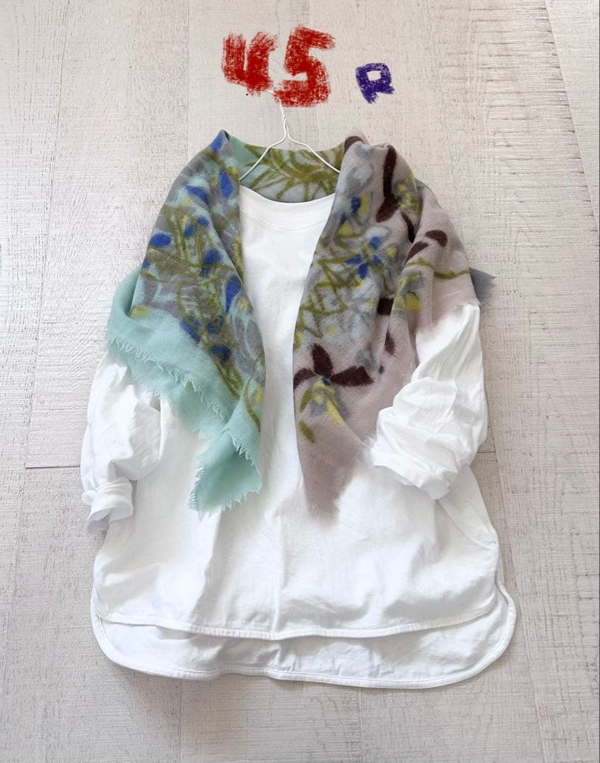 45R 薄手ウールのストール 45rpm umii908