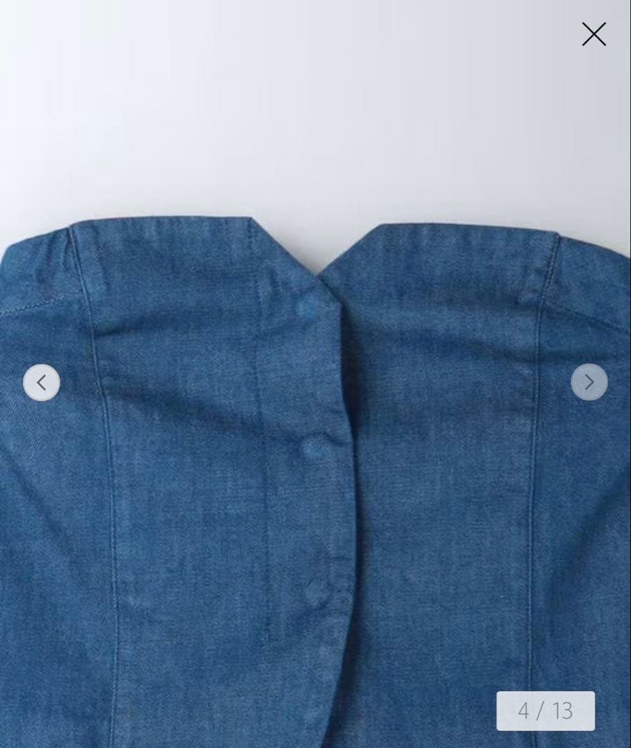 今期完売品　6(ROKU)デニム ビスチェ オールインワン　38