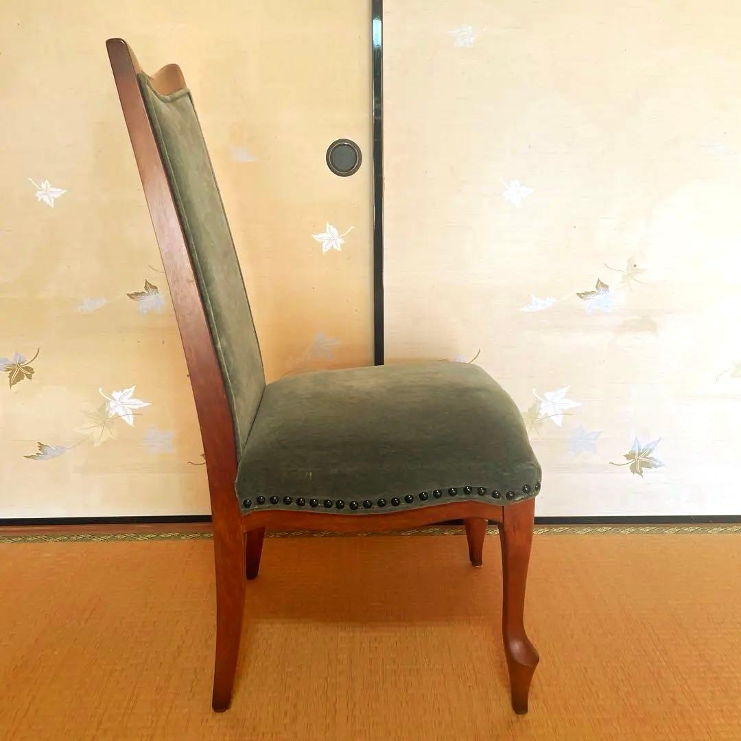 マルニ木工　ベルサイユ 猫脚　モケット生地張り ダイニングチェア