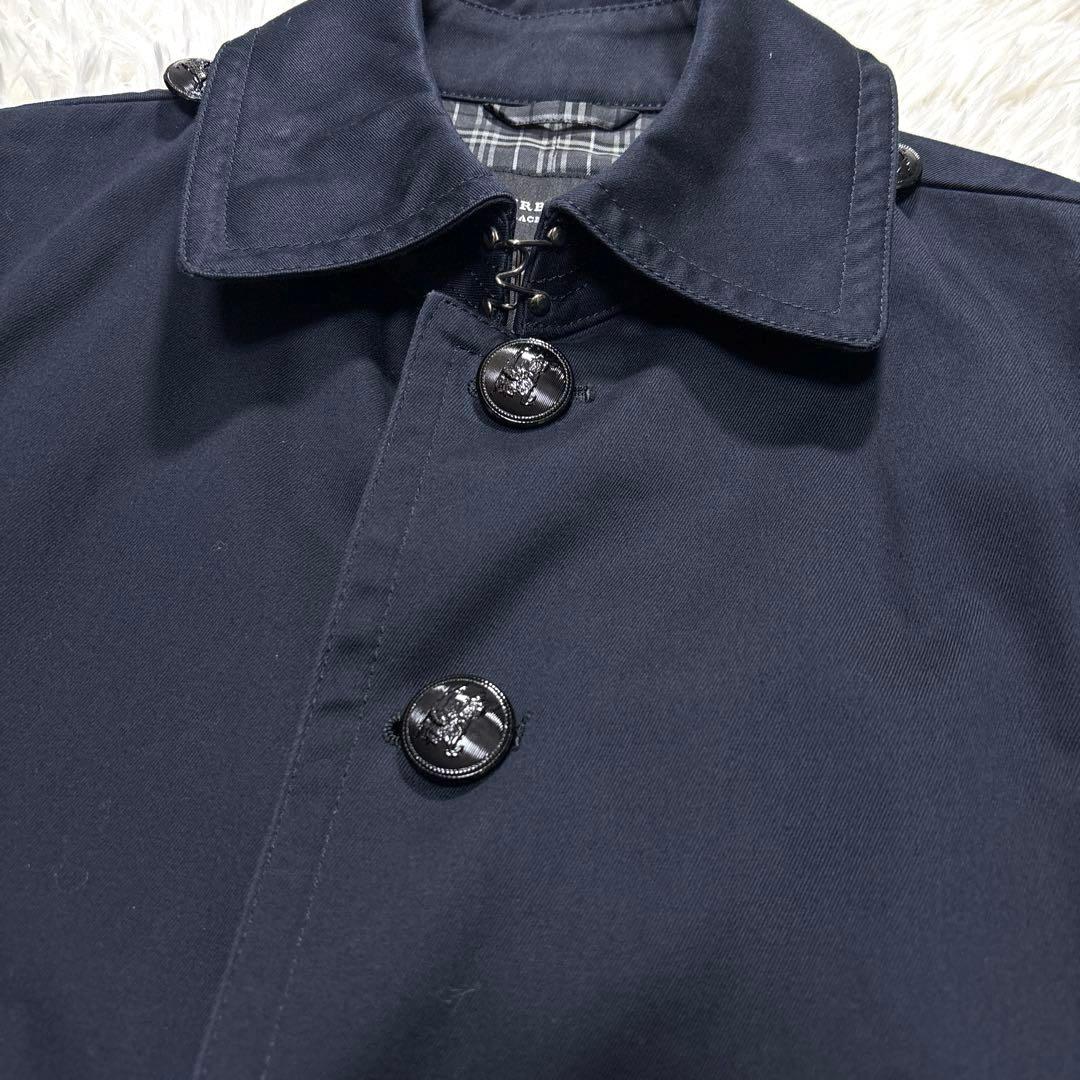 BURBERRY BLACK LABEL ネイビーチェスターコート M