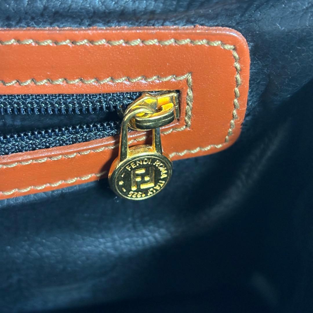 【FENDI】ペカン柄 ミニボストンバッグ　ヴィンテージ 保存袋付