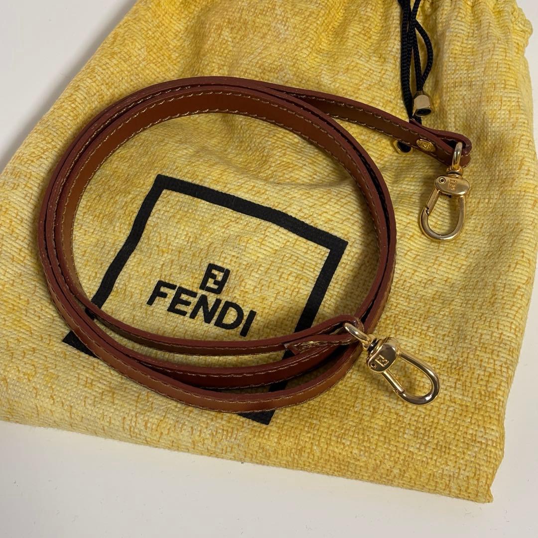 【FENDI】ペカン柄 ミニボストンバッグ　ヴィンテージ 保存袋付