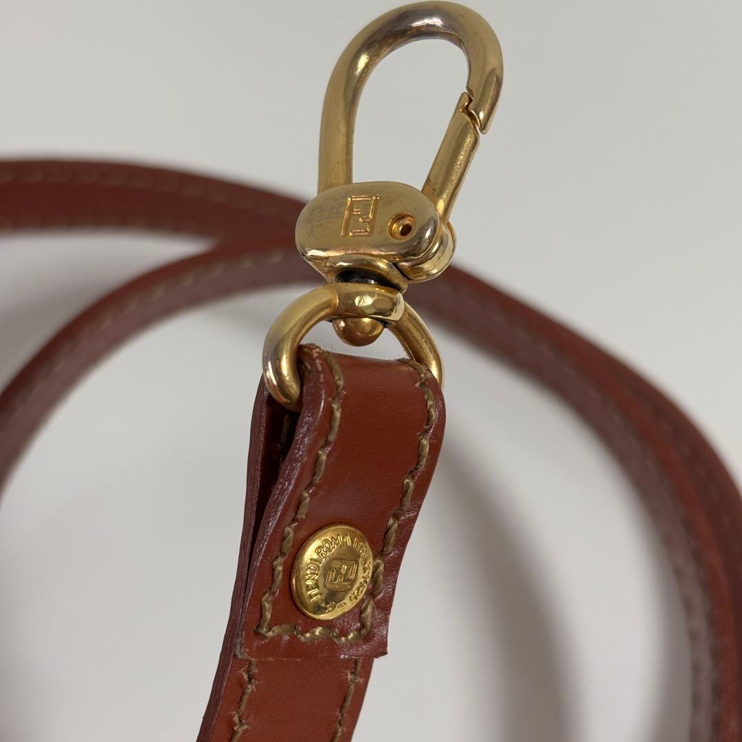 【FENDI】ペカン柄 ミニボストンバッグ　ヴィンテージ 保存袋付