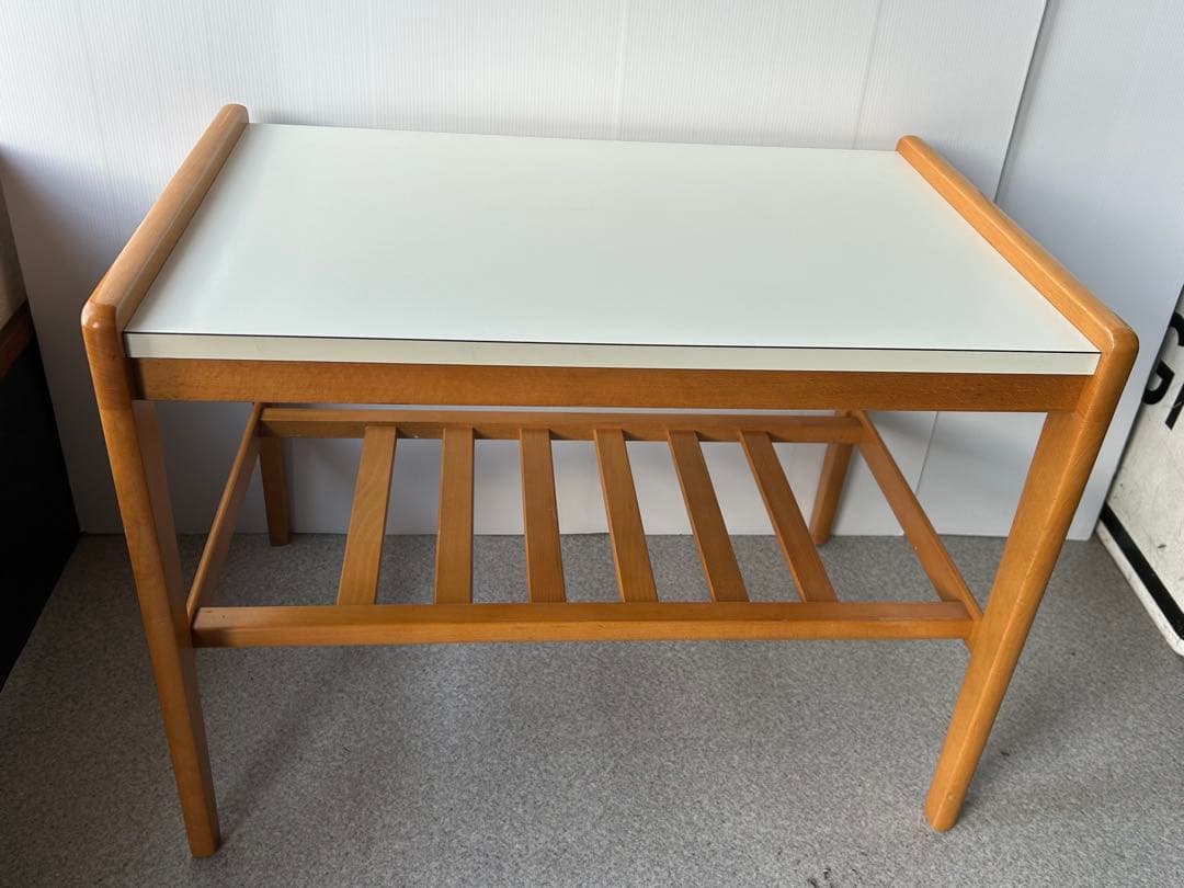 オールドカリモク　karimoku デコラトップ　サイドテーブル　ヴィンテージ