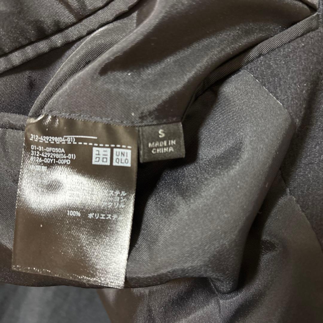 UNIQLO メンズシングルブレストコートブラックS