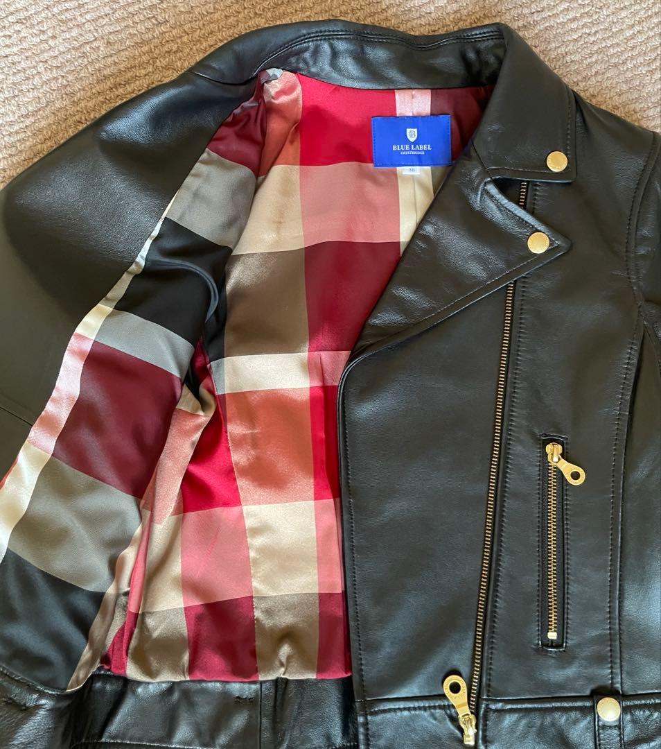 【確約商品】ブルーレーベルクレストブリッジレザー ダブルライダースジャケット