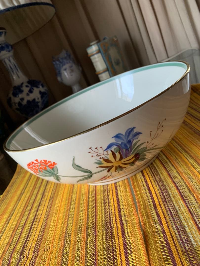 ロイヤルコペンハーゲン　レアなビンテージ大型26.5㎝の綺麗な手書きの花ボール！