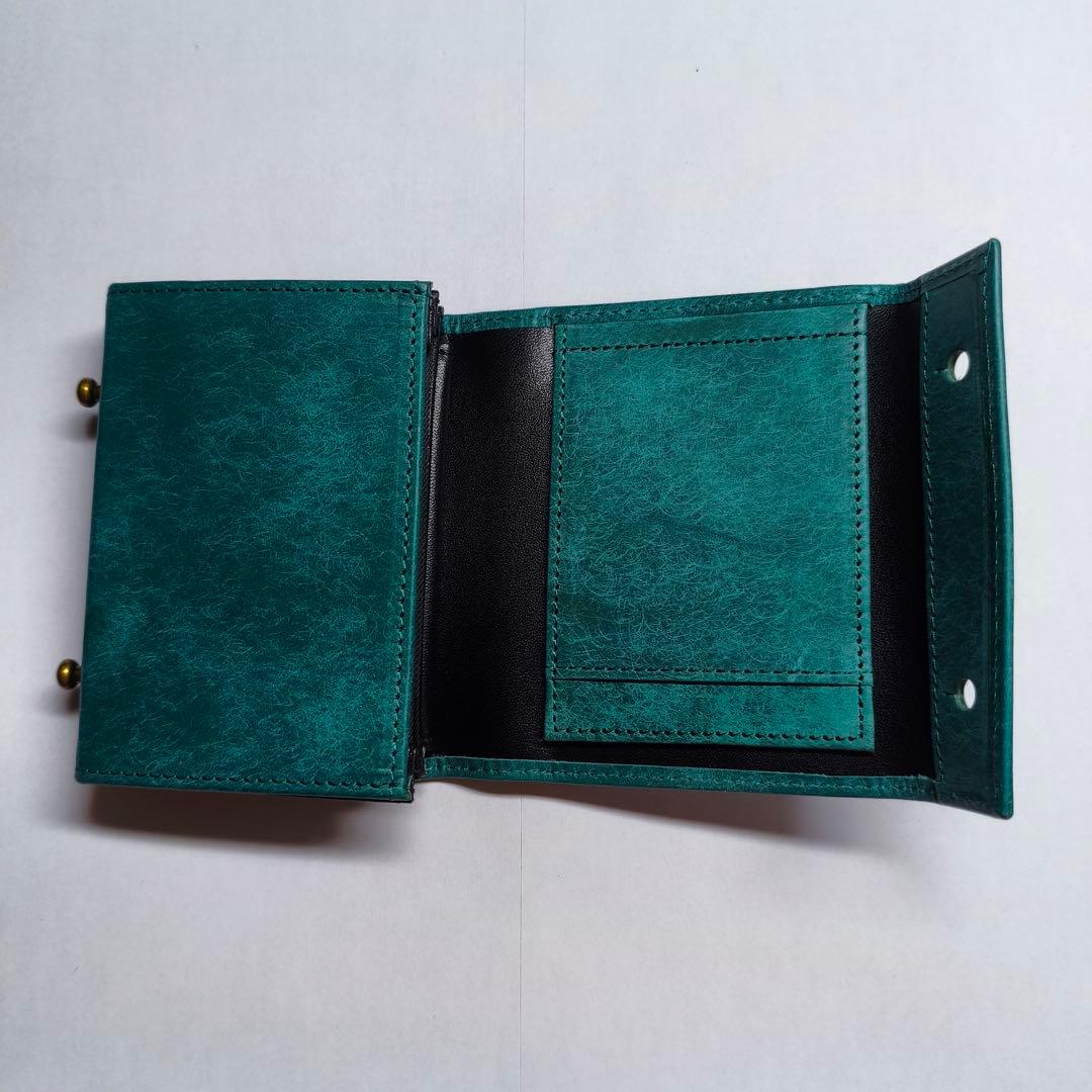 エムピウ ミッレフォッリエ 同型 二つ折り財布 m+ type　ブルー