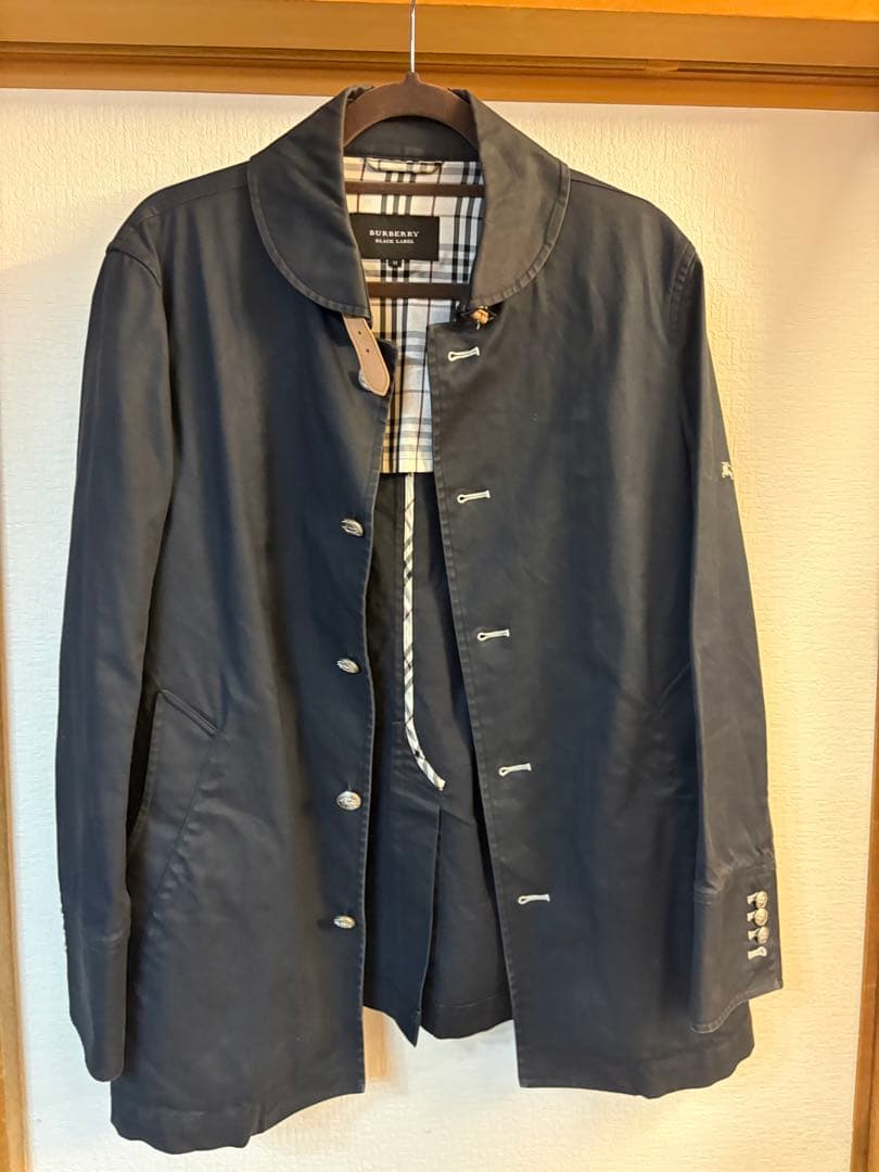 Burberry Black Label ステンカラーコート ネイビー