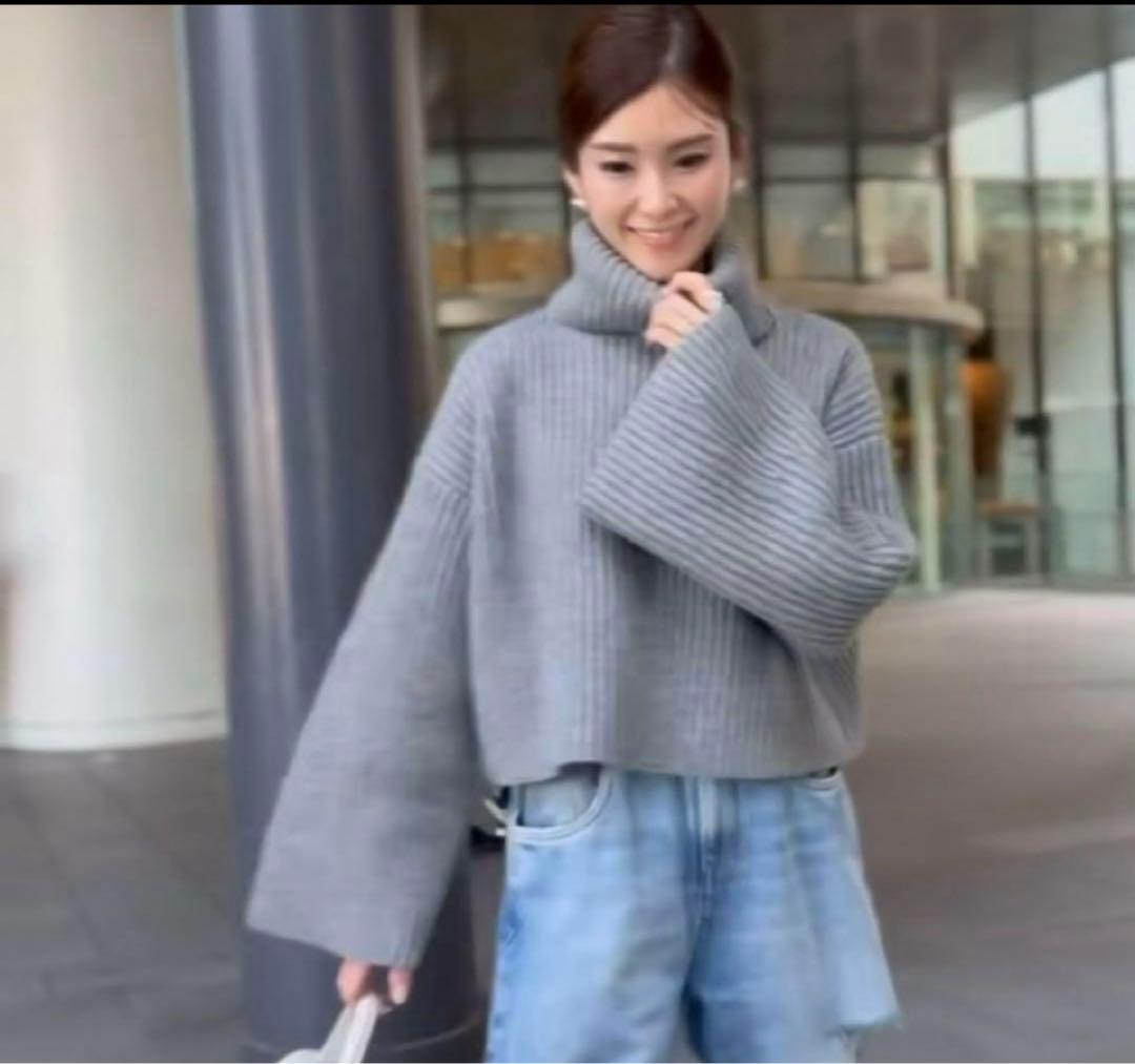 maison de Dolce. ワイドスリーブタートルニット