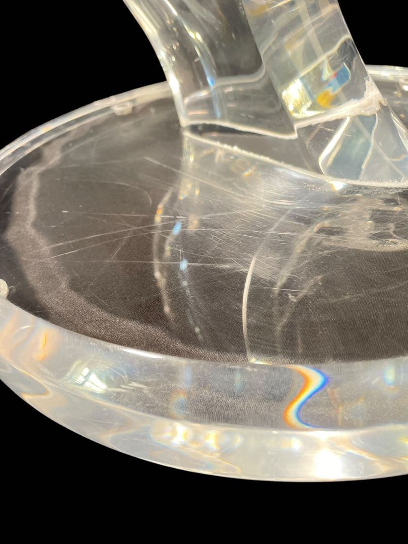 HR477 【レア高級】HAZIZA ガラステーブル　コーヒーテーブル