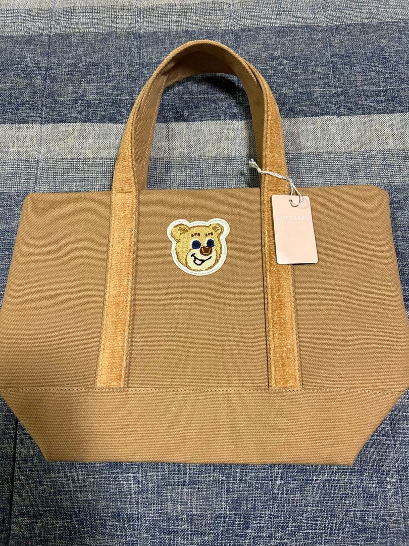 新品✨格安✨オールドテディ ワッペントートバッグ ベージュ 小