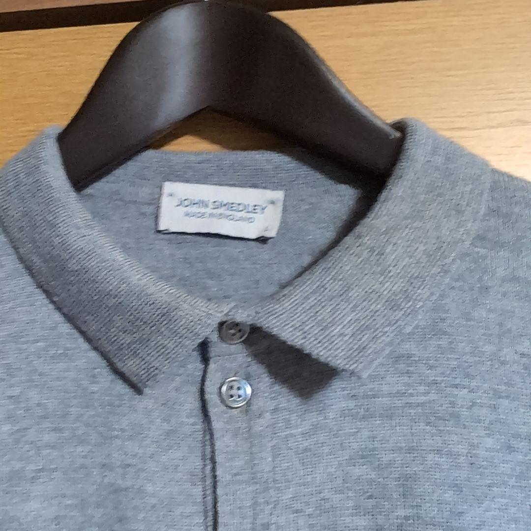 JOHN SMEDLEY ジョンスメドレー　クルーネック襟付きカーディガン