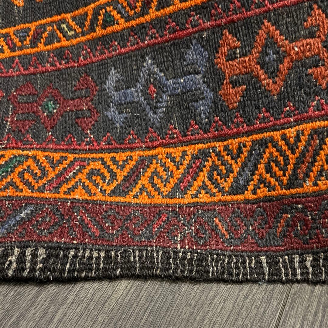 手織りキリムユニークデザインヴィンテージ ラグ118cmx191cm