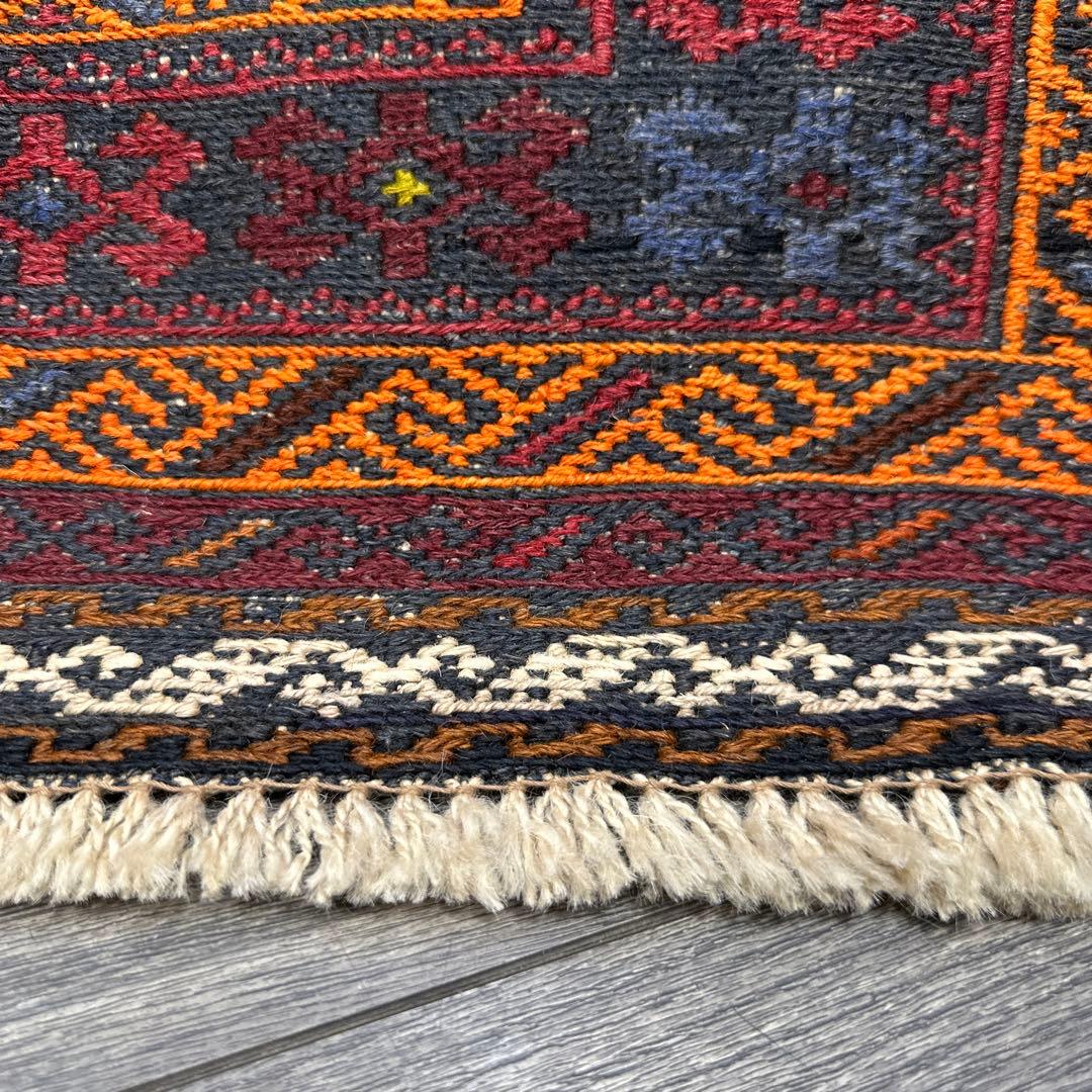 手織りキリムユニークデザインヴィンテージ ラグ118cmx191cm