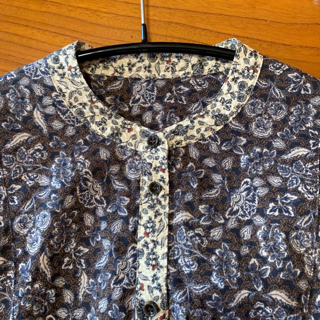 本日限定お値下げ北欧暮らしの道具店大人の為の長袖 柄ワンピース