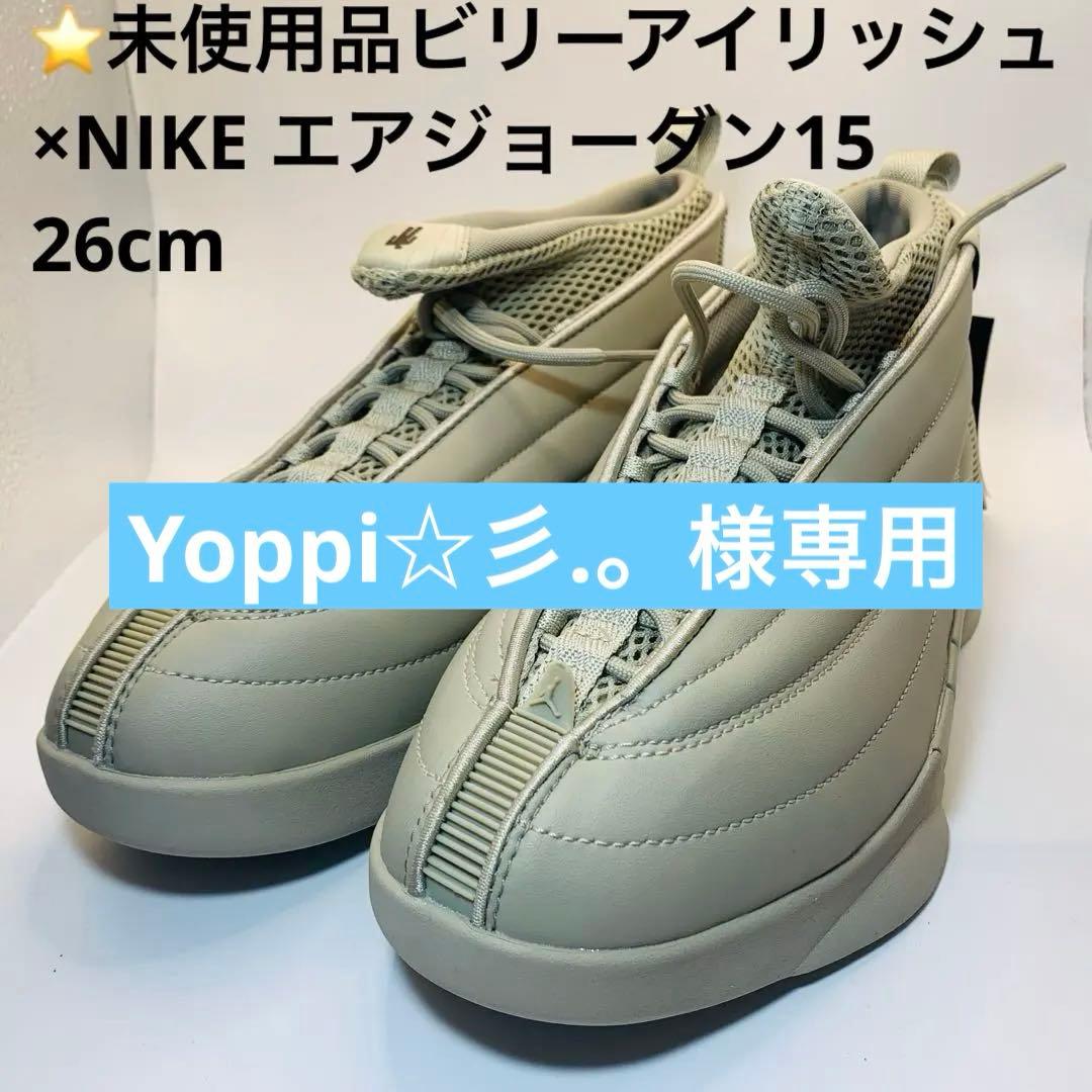 ⭐️未使用品ビリーアイリッシュ×NIKE エアジョーダン15、26cm