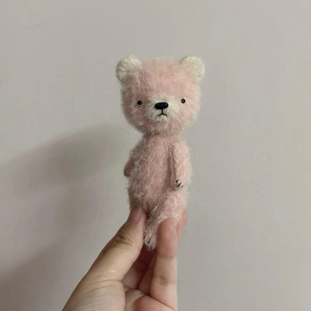 ピンクベイビーベア アーティストベア テディベア 海外作家様 ハンドメイド 置物