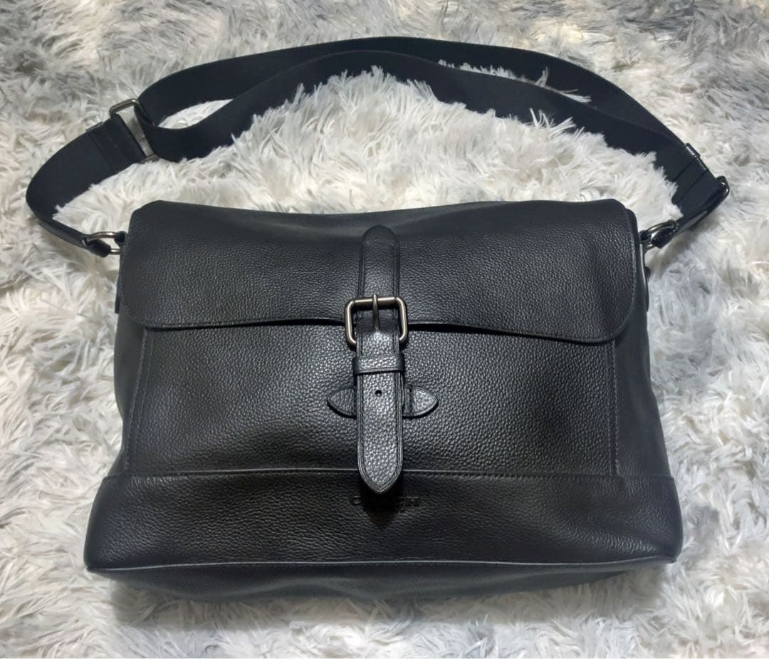 美品　COACH ハドソン メッセンジャー ショルダーバッグ レザー