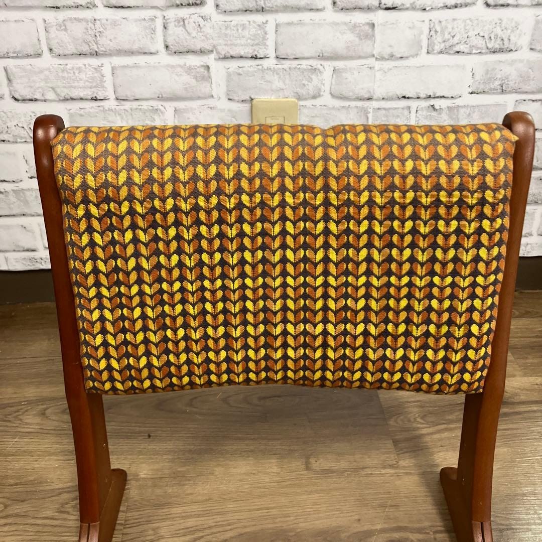 A-2 ③アンティーク レトロポップ 昭和レトロ 折り畳み座椅子 幾何学模様