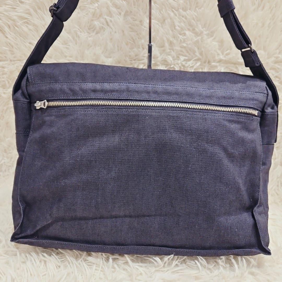 未使用級 ポータースモーキー ショルダーバッグ メッセンジャーバッグ ネイビー