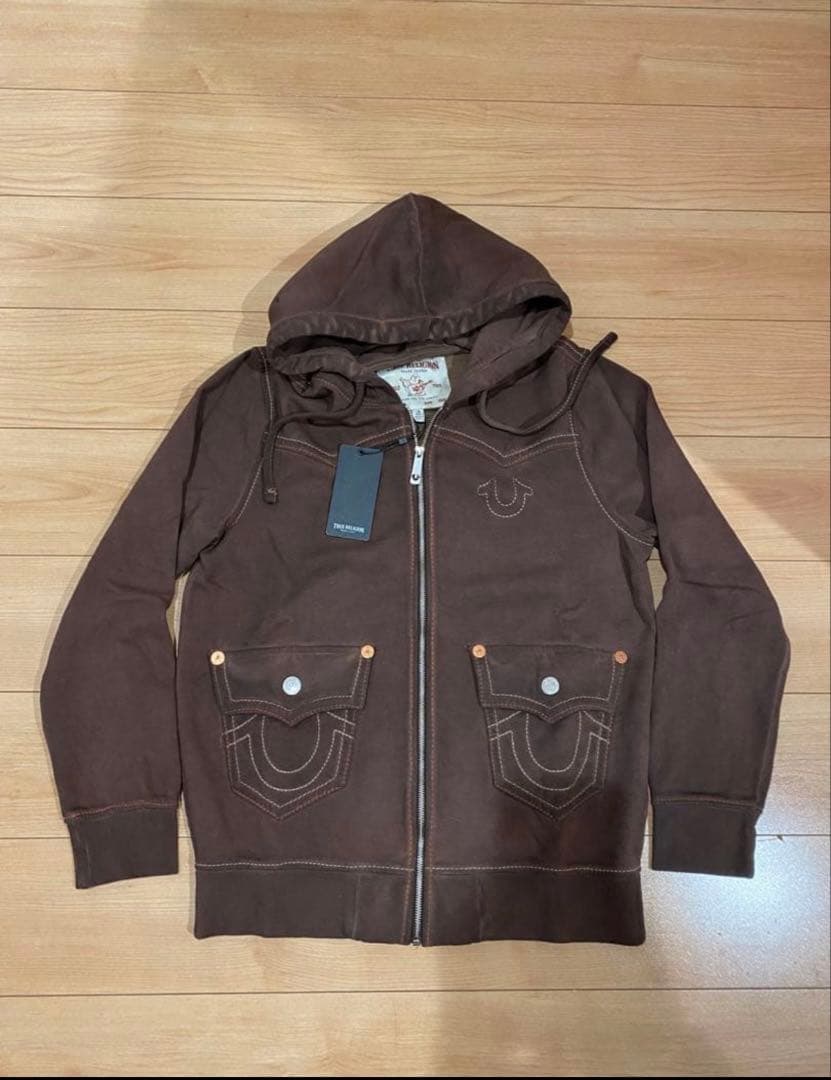 TRUE RELIGION ブラウン フード付きパーカー　※最終値下げ