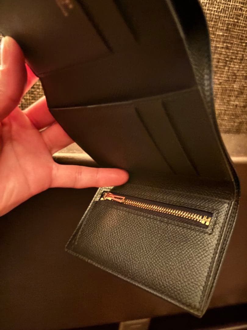 フルオーダー　H金具三つ折り財布　コンビネ　べアン