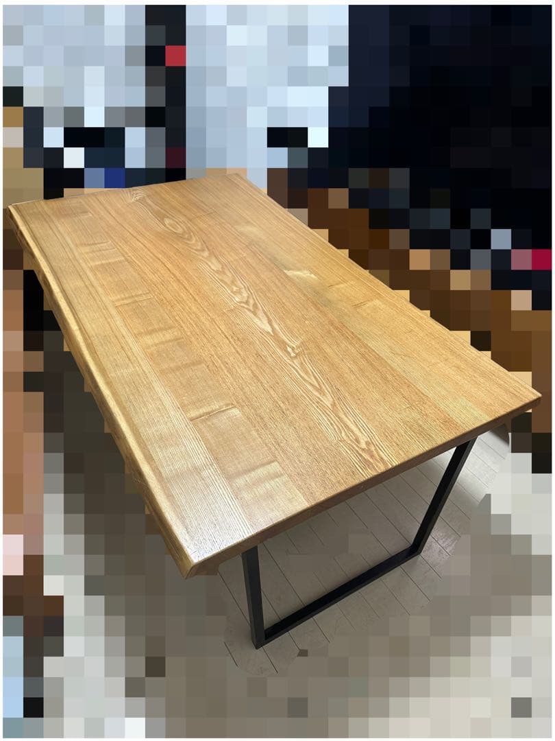 7/25まで 最終価格 ダイニングテーブル　無垢　タモ　リビングダイニング