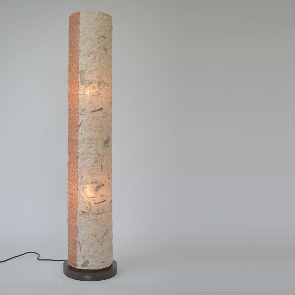 美濃和紙 和風 モダン照明 スタンド型フロアライト バナナ×麻葉唐茶