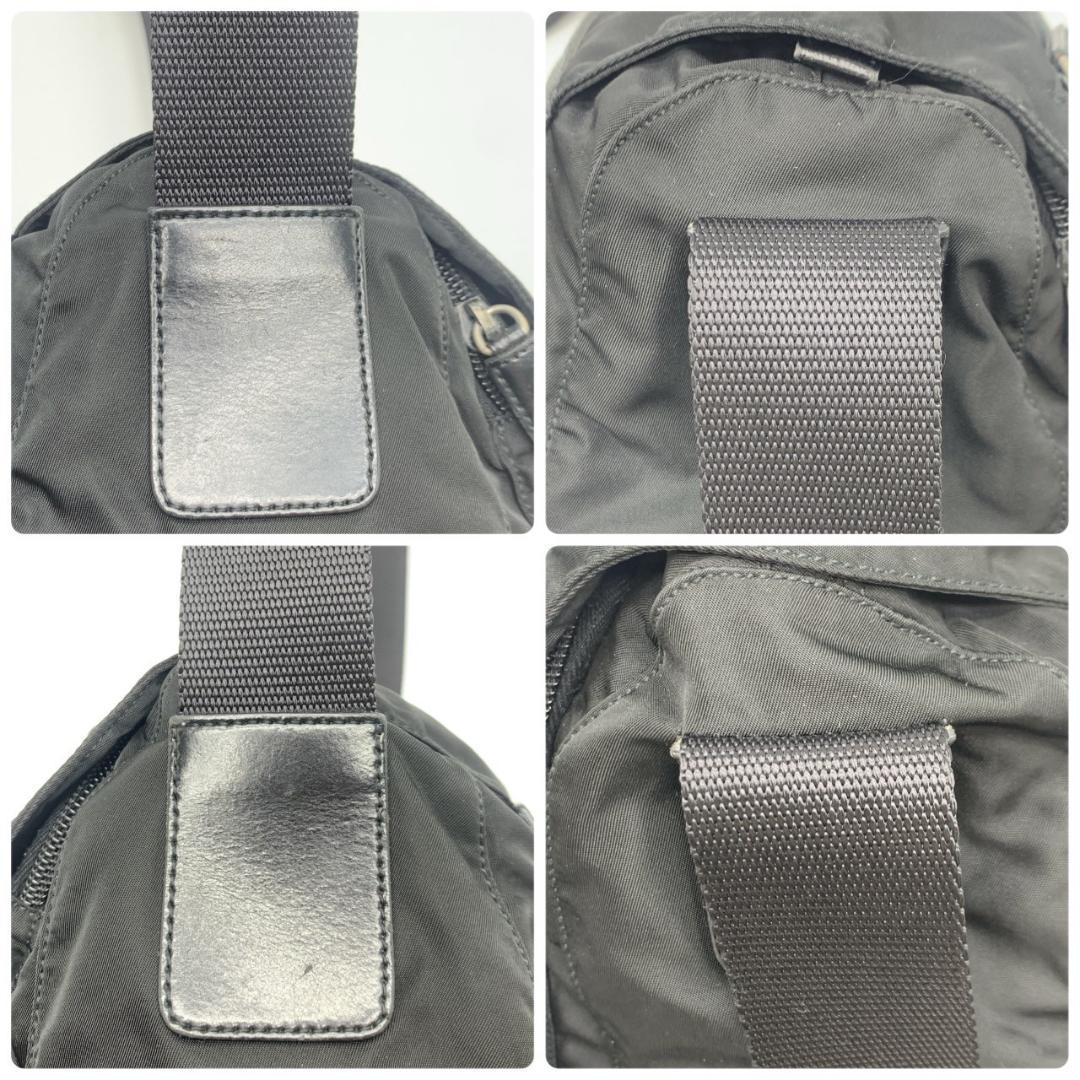 プラダ テスートナイロン レザー メッセンジャー ショルダーバッグ A4収納可能