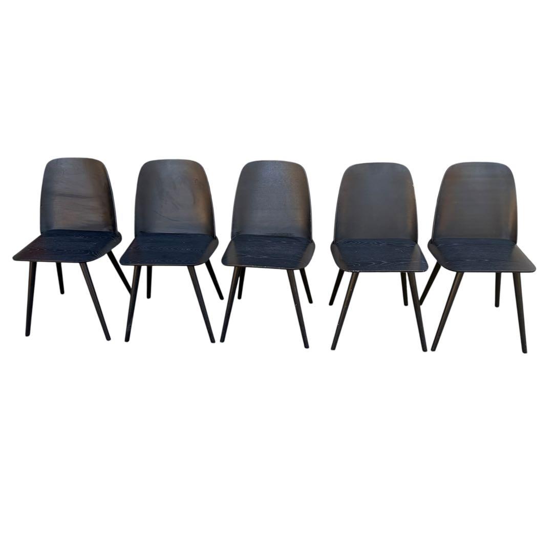 美品 muuto ムート Nerd Chair ナードチェア オーク 2脚 黒②