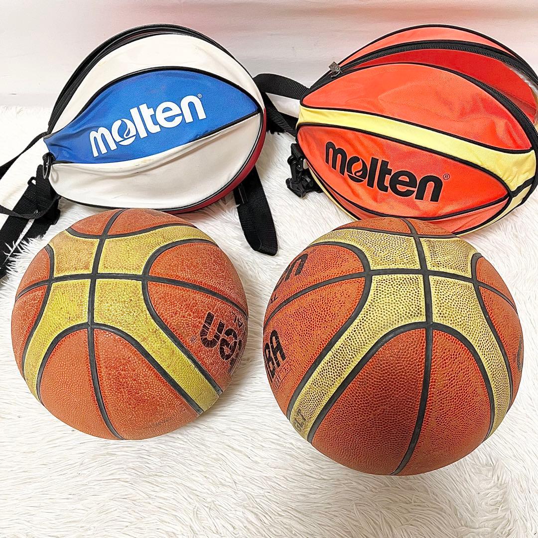 molten GL7 GL6 天然皮革 FIBA公認 JBA検定わ2球 カバー付
