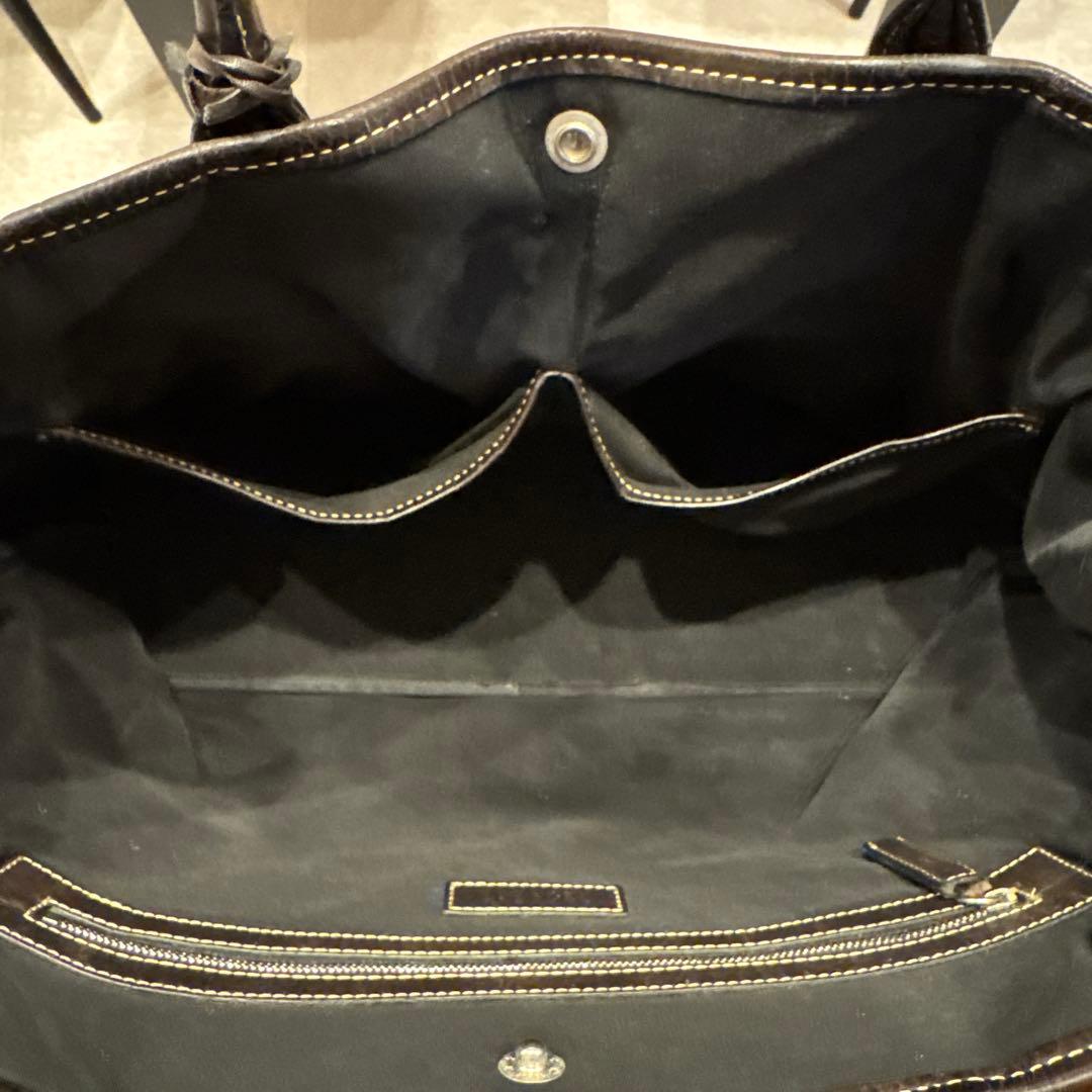 5,000円値下げ！バーニーズニューヨーク トートバッグ クロコ型押し ブラウン