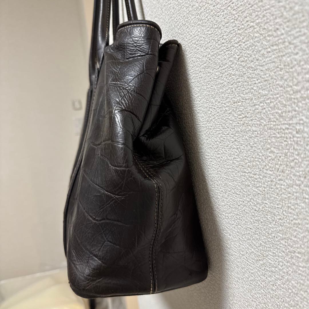 5,000円値下げ！バーニーズニューヨーク トートバッグ クロコ型押し ブラウン