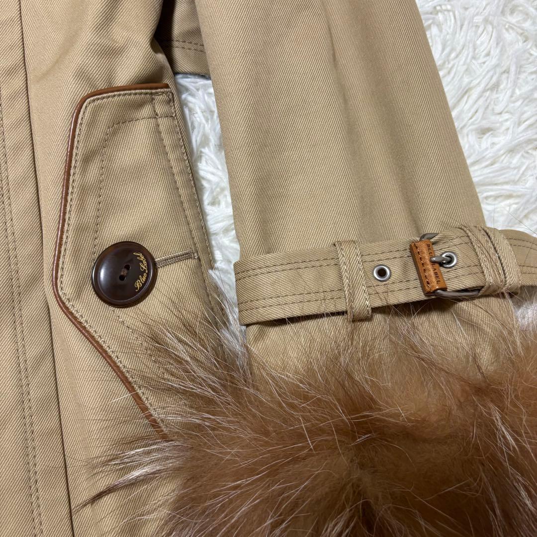 バーバリー ブルーレーベル パイピングコートエリ袖口 ファー ライナー ベルト