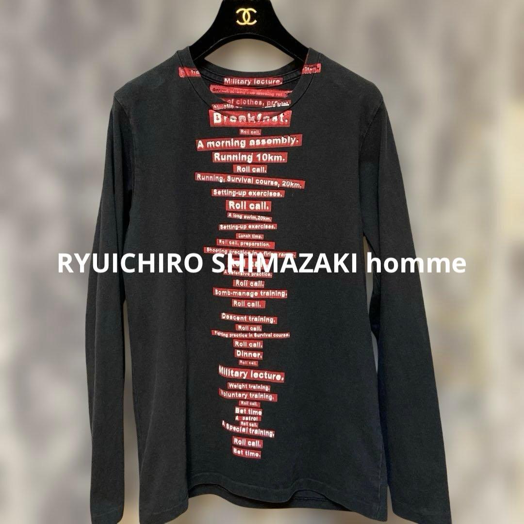 RYUICHIRO SHIMAZAKI homme メッセージロングTシャツ
