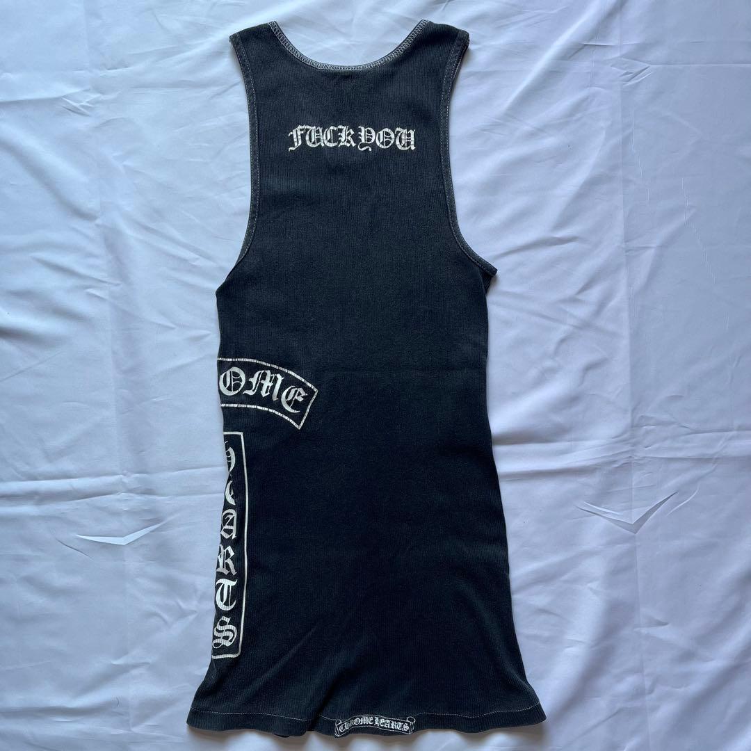 CHROME HEARTS タンクトップ Sサイズ ブラック FUCK YOU