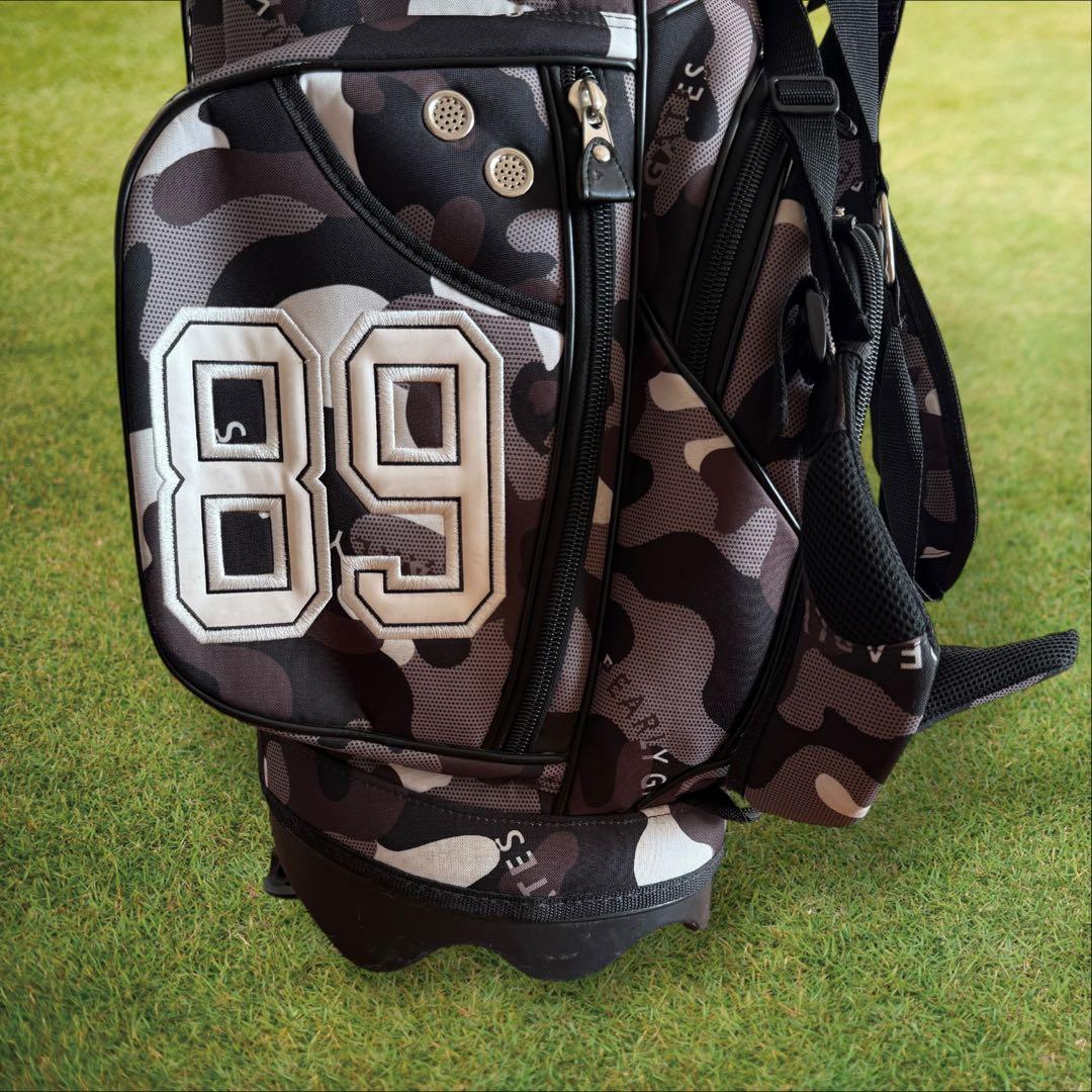 パーリーゲイツ　キャディバッグ　迷彩　カモ柄　ショルダー式　スタンド式　軽量