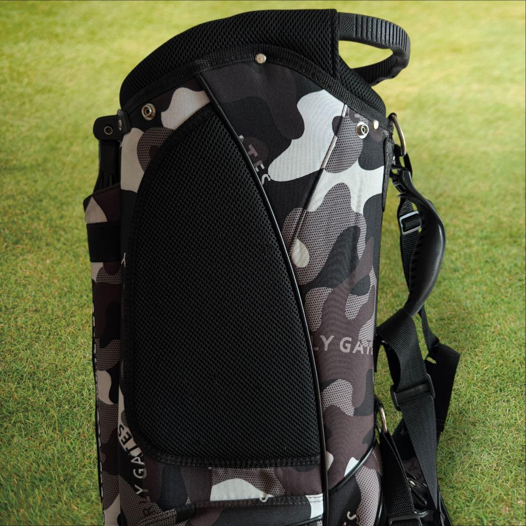 パーリーゲイツ　キャディバッグ　迷彩　カモ柄　ショルダー式　スタンド式　軽量