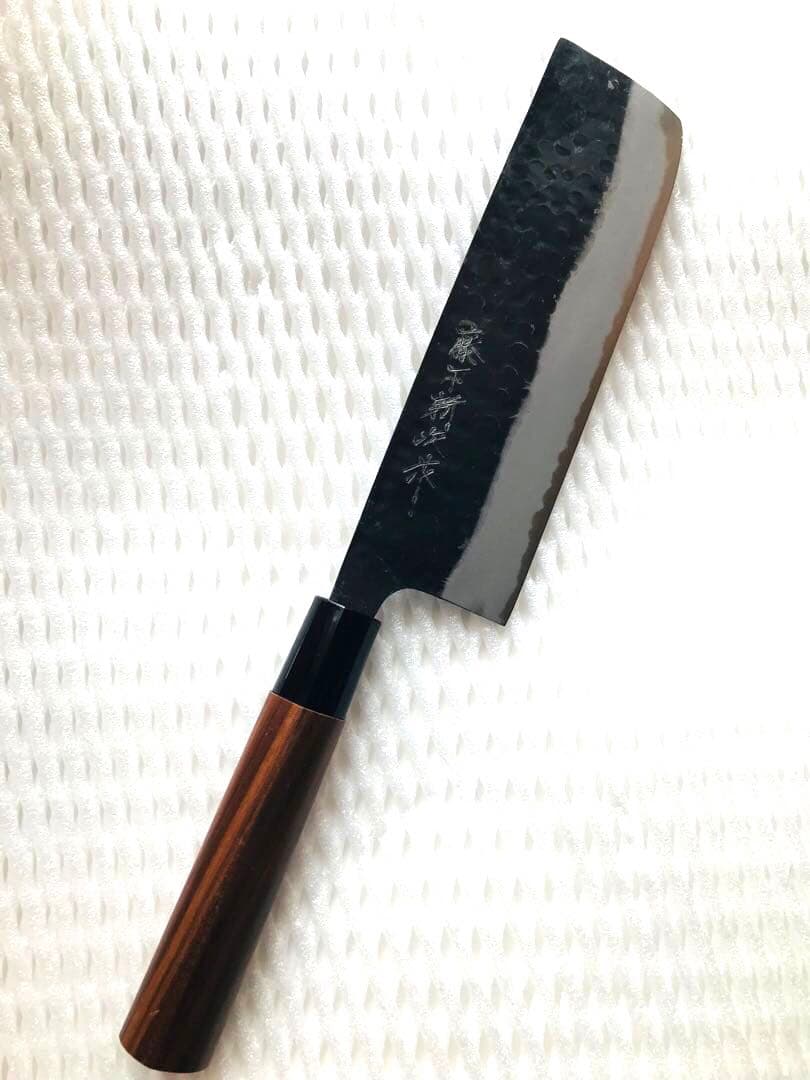 菜切り包丁　藤下新次氏作　白ニ鋼　180mm 新品未使用