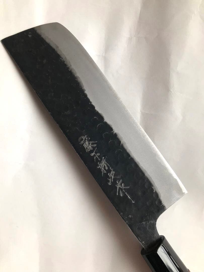 菜切り包丁　藤下新次氏作　白ニ鋼　180mm 新品未使用