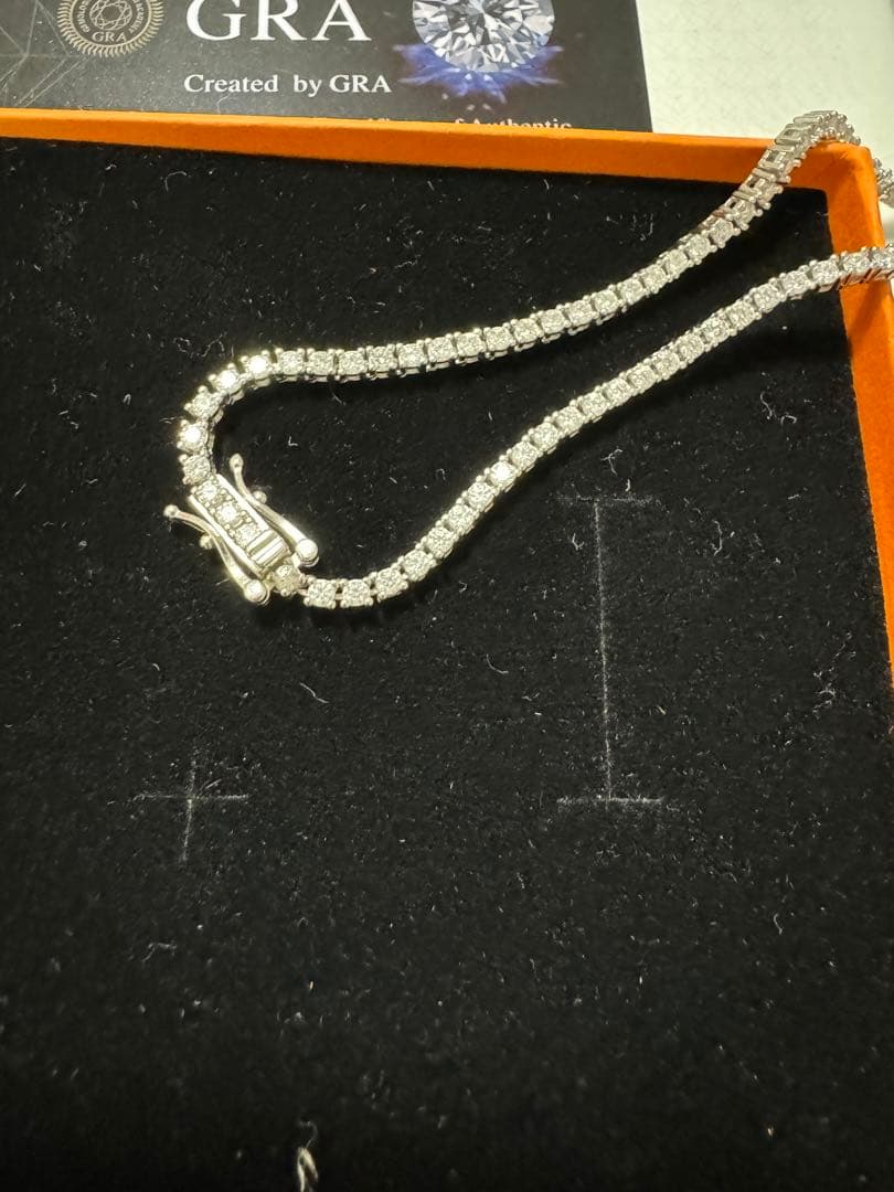 S925モアサナイトテニスネックレス 2mm