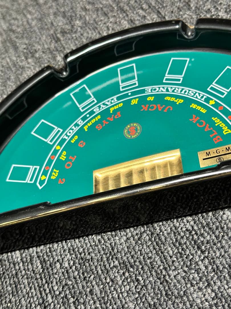 Ｌサイズ 3点セット カジノ 灰皿 ルーレット バカラ ブラックジャック MGM